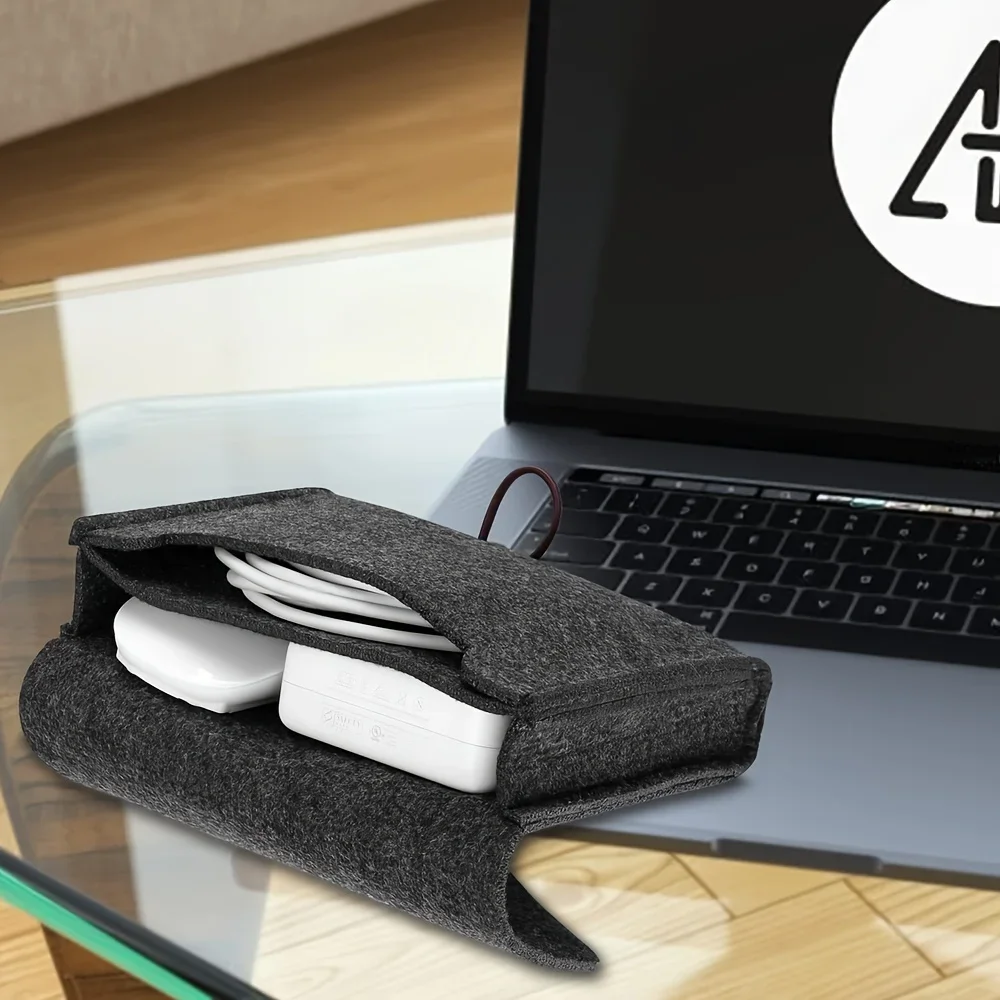 Outdoor Usb Power Adapter - Przenośny filcowy organizer na kable do