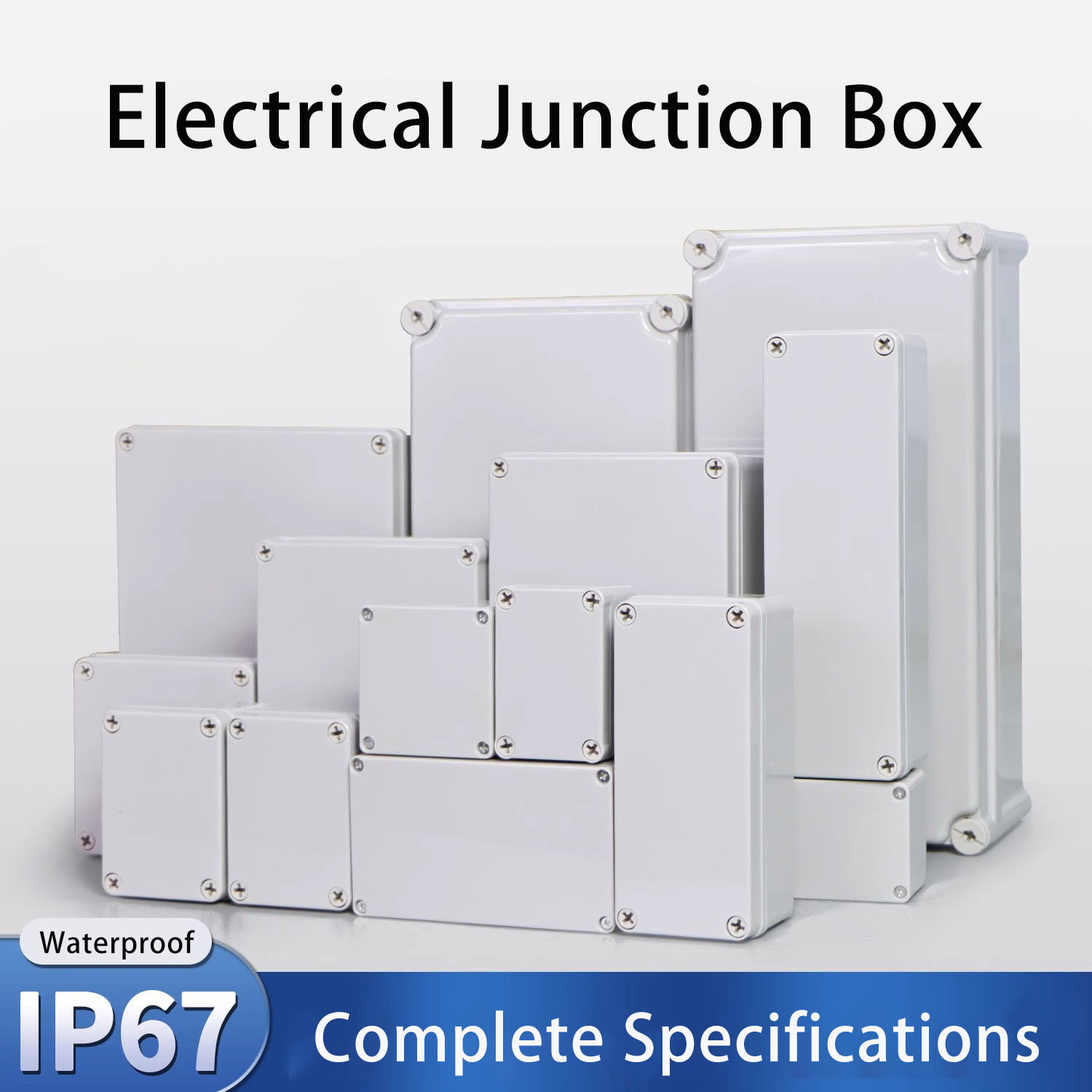 Outdoor Power Junction - Puszka przyłączeniowa IP67 szara/przezroczysta, zewnętrzna, wodoodporna,