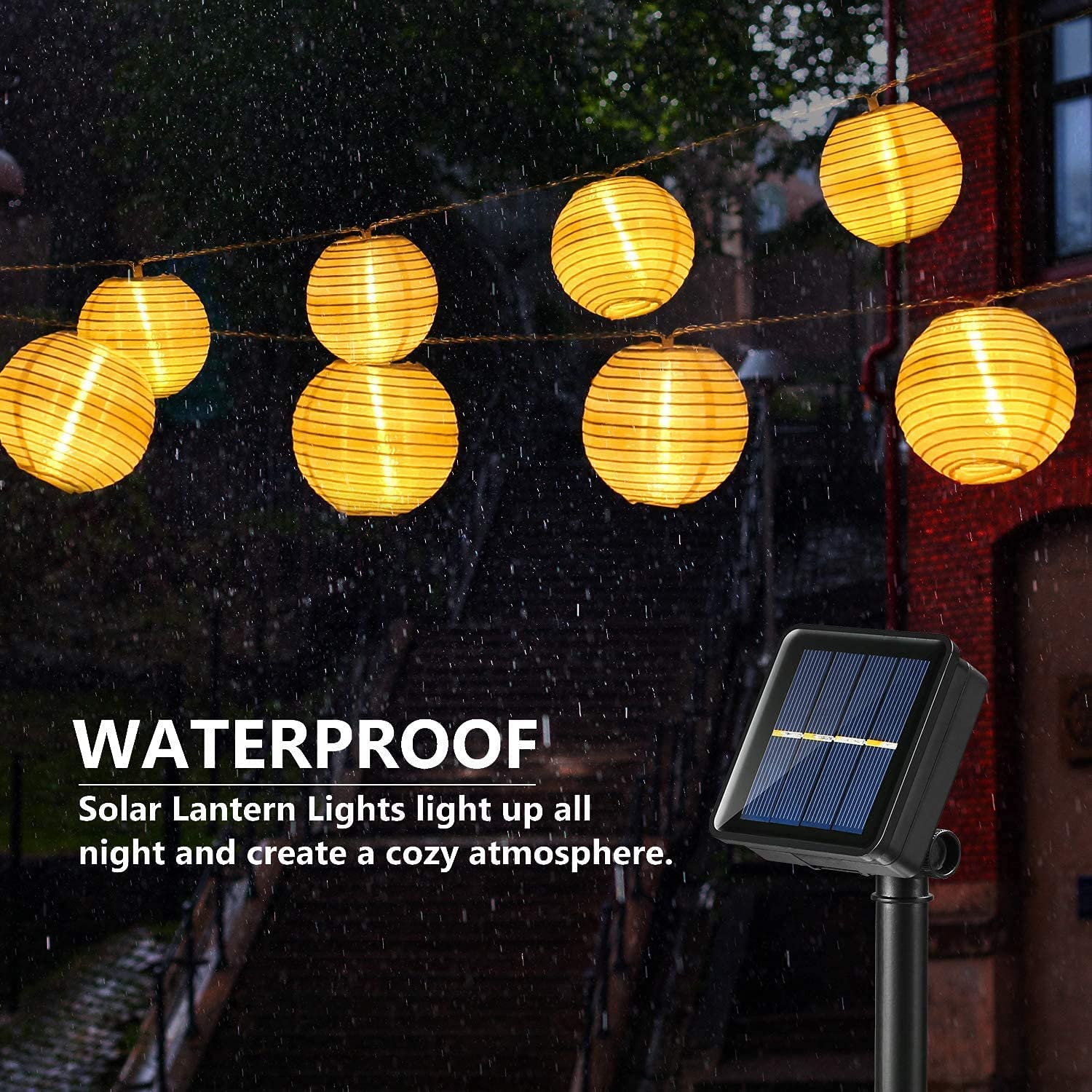 Wodoodporna latarnia girlanda  – Outdoor Power Outlet Solar recenzja i cena