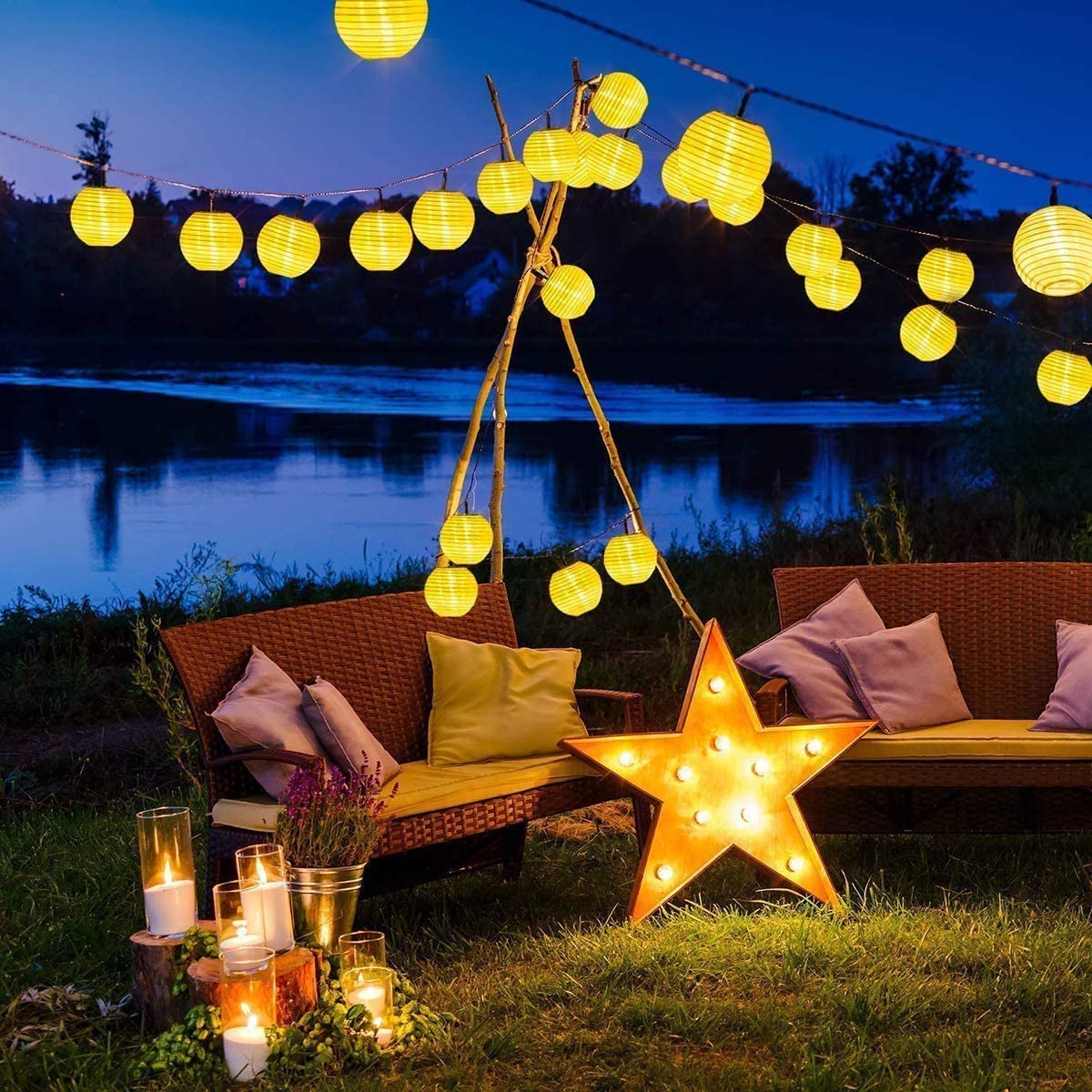 Wodoodporna latarnia girlanda  – Outdoor Power Outlet Solar recenzja i cena