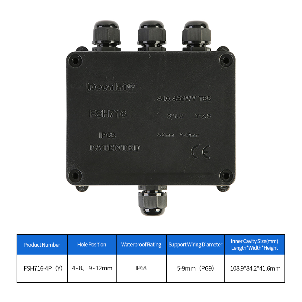 Puszka przyłączeniowa IP68, 4- – Outdoor Power Cable Junction Box recenzja i cena