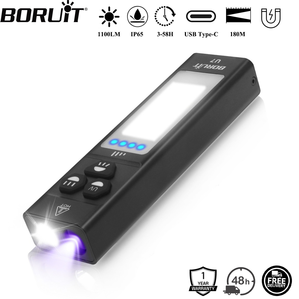 Latarka EDC BORUiT U7 UV LED 1 – Outdoor Power Bank recenzja i cena