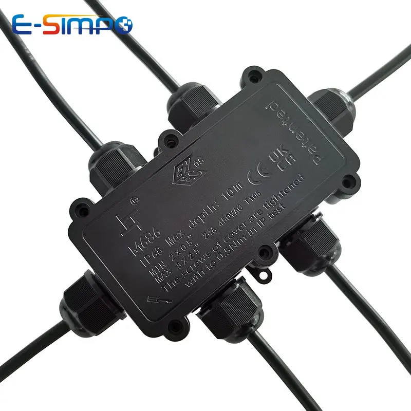 6Way 1IN5Out IP68 podwodny prz – Outdoor Power Cable Junction Box recenzja i cena