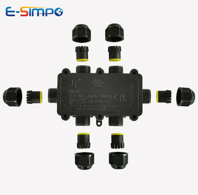 6Way 1IN5Out IP68 podwodny prz – Outdoor Power Cable Junction Box recenzja i cena