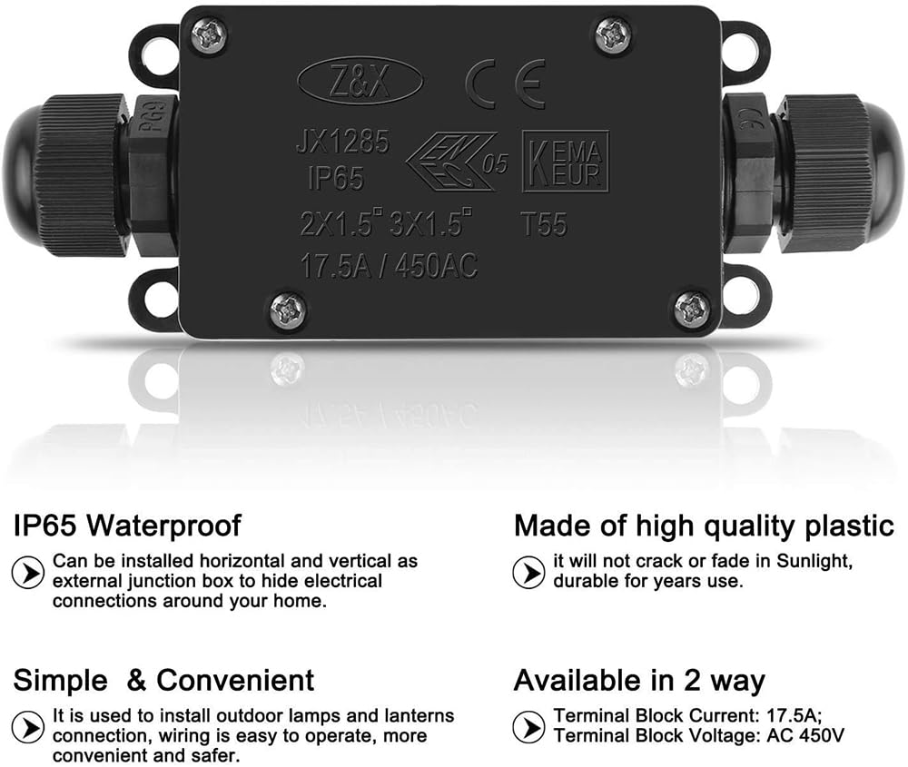 3 szt. Wodoszczelna skrzynka p – Outdoor Power Cable Junction Box recenzja i cena