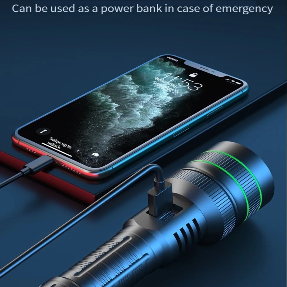 Mocna latarka LED z regulacją  – Outdoor Power Bank recenzja i cena